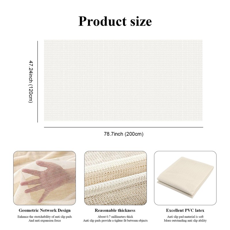 DingGreat Non-slip carpet underlay, 1.2 x 2 m, extra thick