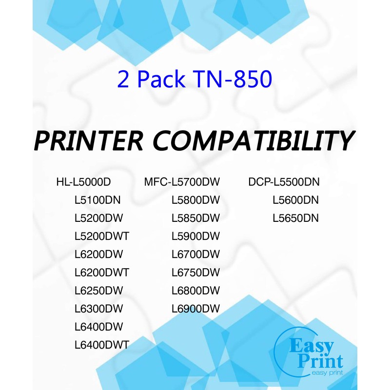 EASYPRINT Compatible TN-850 TN850 Toner Cartridge Work for Brother L5700DW