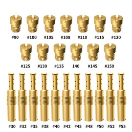 Strongthium 24 Pcs Carburetor Jet Kit for Nibbi Keihin FCR-MX PE PJ PZ PWK CVK GY6 99101-393 N424-21