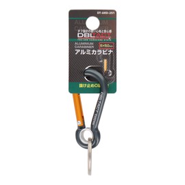 Sankyo Corporation DT-AKO-251 DBLTACT Aluminum Carabiner with O-ring Diameter 0.2 inch (5 mm) Gun Metal x Gold