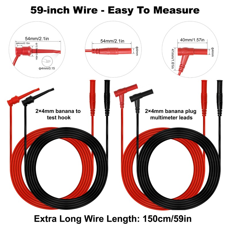 27PCS Multimeter Test Leads Kit,Professional and Upgraded Test Leads Set