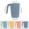 Zfseyuh Pack of 4 Unbreakable Drinking Cups with Handle, Plastic
