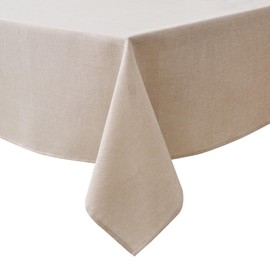 NLMUVW Linen Tablecloth Rectangle 6ft, Rustic Textured Table Cloth Water Resistant Farmhouse Table Cover for Kitchen Dining Party Coffee, 54x78 Inch