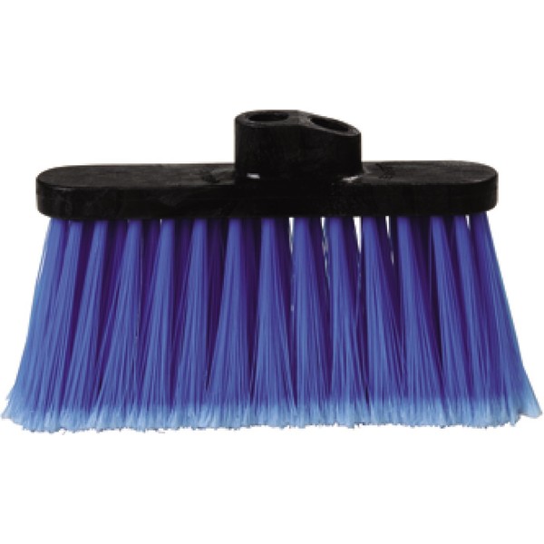 Carlisle 3685314 Duo-Sweep Light Industrial Broom Head, 4" Long Blue Synthetic Bristles, 13" W x 7" H Overall