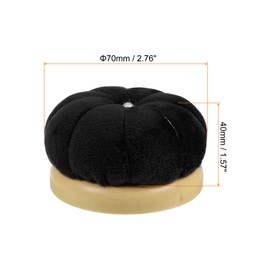 sourcing map 2pcs Wooden Base Needle Pincushions Japanese Style Pin Cushions, Black