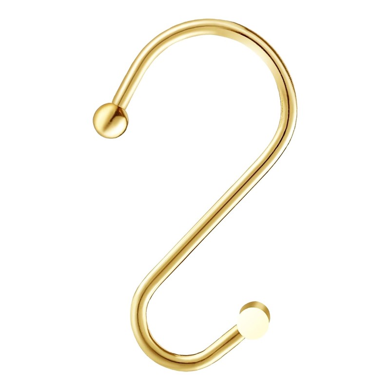 Gracelife Shower Curtain Hooks,Set of 12 Rust Resistant Metal Shower