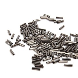 100pcs Fishing Crimp Sleeves Single Barrel Crimp Sleeves Brass Copper Crimping Sleeve Tubes Fishing Line Connector Fishing Wire Leader Rigs Rigging Tackle