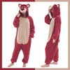 GONAAP Unisex Adult Rose Bear Onesie Pajamas Animal One Piece