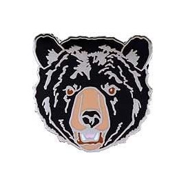 Black Bear Face Collectible Lapel Pin, 1 inch, Great Smokey Mountains, Yellowstone