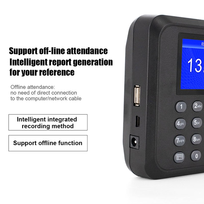 2.4in Screen Biometric Fingerprint Password Attendance Machine Time Clock Recorder