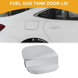 Partuto Fuel Tank Door Cap for Hyundai Sonata 2020-2023 Fuel Filler Flap Cover Adhesive Type Chrome Silver Tone ABS
