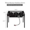 Outdoor Camping Stove, 3 Burner Propane Gas Cooker w/Detachable Legs