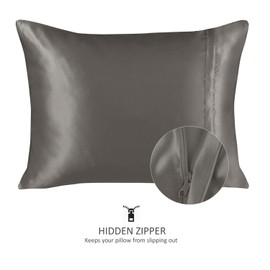 Shop Bedding Luxury Satin Pillowcase Hair ? Standard Satin Pillowcase Zipper, Seafoam (Pillowcase Set of 2) ? Blissford