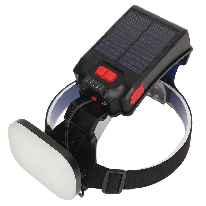 Fishing Headlamp IPX4 Waterproof USB Solar Powered 1200LM Ultra Bright