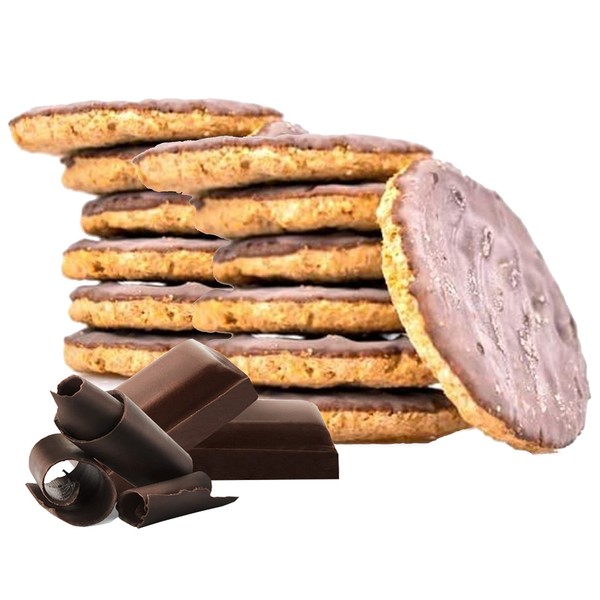 Protein Cookies Line@Diet | 14 x 4 Biscuits Chocolate Coated Flavour | 26% Protein | Fit Snack