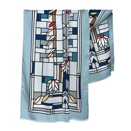 RainCaper Frank Lloyd Wright Floral Silk Blend Women’s Fashion Shawl (FLW Waterlilies)