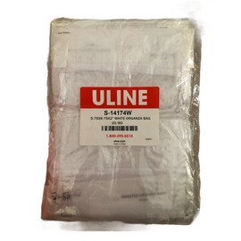Uline 20 WHITE Uline Organza Bags S-14174w  5-3/4" x 9-3/4" x 2" New - *Free Ship