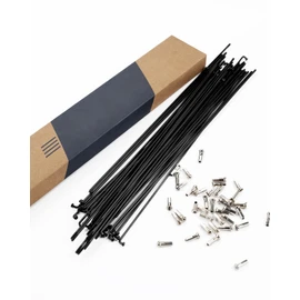 LUXU Bicycle Spokes 36 Pieces with 36 Brass Nipples 230-269 mm, Diameter 2 mm Mountain Bike Steel Spokes 14G, for MTB Wheel Spokes, E-Bike, Downhill, Trekking, City Bikes and More