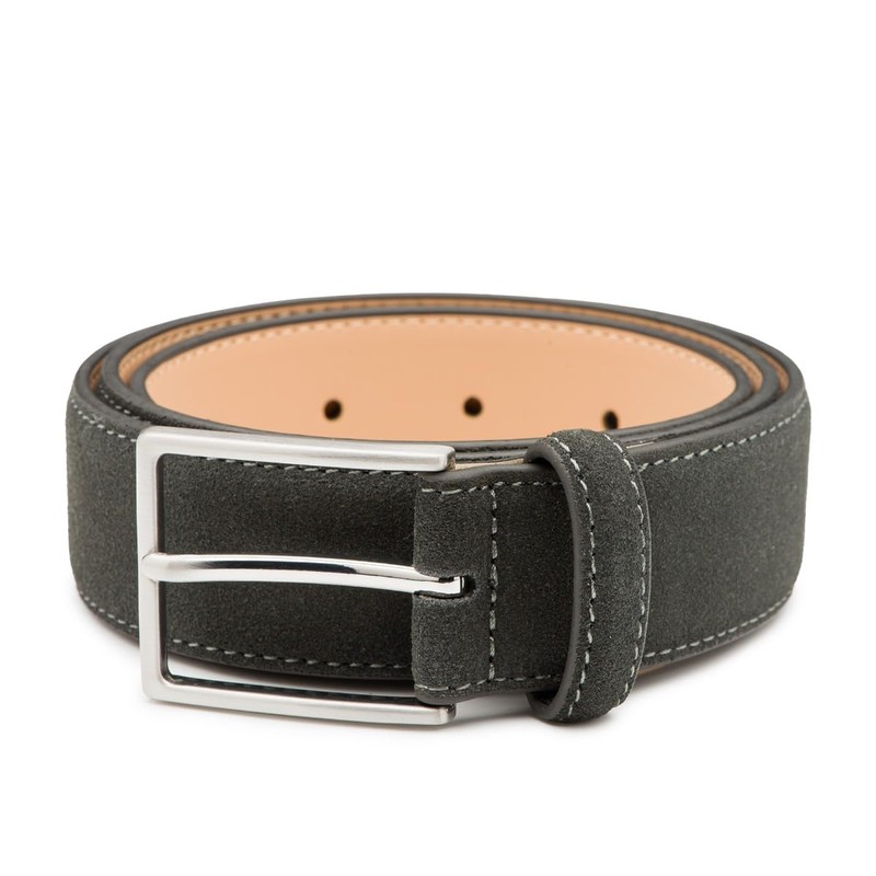 Riemen & Co Bobby Men's Belt Suede Width 3.5 cm,