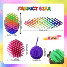 ChAusa 6 Pcs Fidget Worm Toys Fun Stretch Flexible Worms for Kids and Adults Stretch Sensory Stress Toys Relieve Stress and Anxiety Finger Toys for Children with Autism ADHD