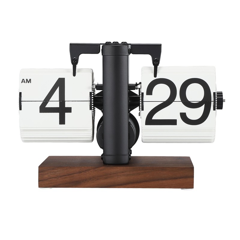 Digital Flip Clock 12h Single Sided Large Numbers Automatic Retro