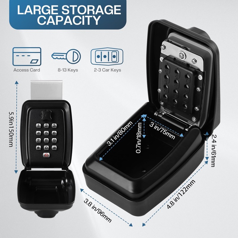 NBYT Car Lock Box - Secure Key Storage Solution for