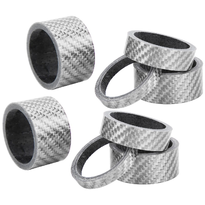 2 Set Carbon Fiber 5/10/15/20mm Bicycle Headset Front Fork Spacer