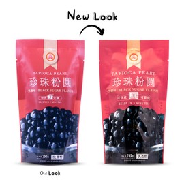 WuFuYuan Boba Tapioca Pearls, Black Sugar Flavor, Ready to Cook in 5 Minutes or Microwave in 3 Minutes, 8.8 oz. (2 Packs)