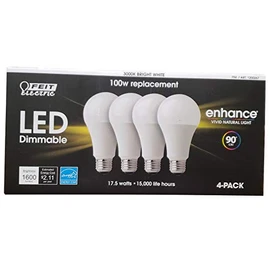 Feit Electric Led 100 W Dimmable Replacement Bright White Netcount, 4 Count (Pack of 1)