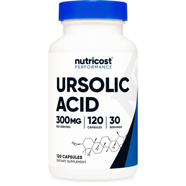 Nutricost Ursolic Acid 300mg, 120 Capsules - Vegetarian, Non GMO,
