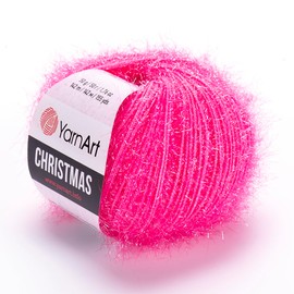 Yarnart Christmas Fantasy Sparkly Knitting Yarn, Me tallic Yarn, Sparkle Yarn, Shiny Yarn, Eyelash Yarn, 100% Polyamide, 1.76 Oz, 155 Yds, 50 Grams, Amigurumi Yarn (09)