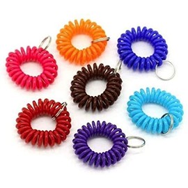 CKB Ltd Schlüssel-Armbänder, Spulen, für Jogging, Schwimmen, mit Ring, Kunststoff, 20 Stück