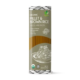 Big Green Organic Food- Organic Millet & Brown Rice Angel Hair Pasta, 8.8oz, Gluten-Free, Non-GMO (3)