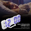 3D LED Digital Clock Dimmable Snooze Time Memory 12/24 Date