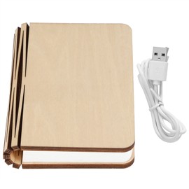 USB Magnetic Wooden Book Light Portable LED Foldable Desk Night Light Lamp for HomeWhite