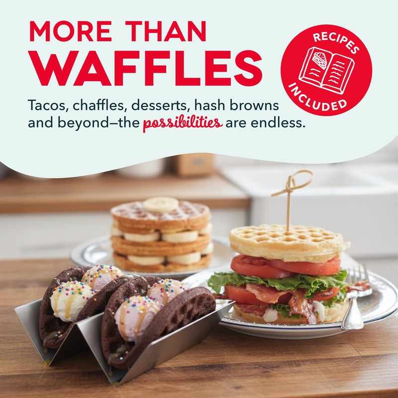 DASH Mini Waffle Maker - 4” Waffle Mold, Nonstick Waffle