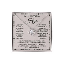 CREACIONES Regalo Para Una Hija, A Mi Hija, Collar De Amor Eterno, Daughters Necklace From Dad, To My Daughter Necklace From Mom, Un Regalo Unico Para El Amor De Mi Vida, Collar Y Mensaje