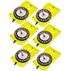 Gejoy 6 Pieces Navigation Backpacking Compass Orienteering Hiking Compass Map