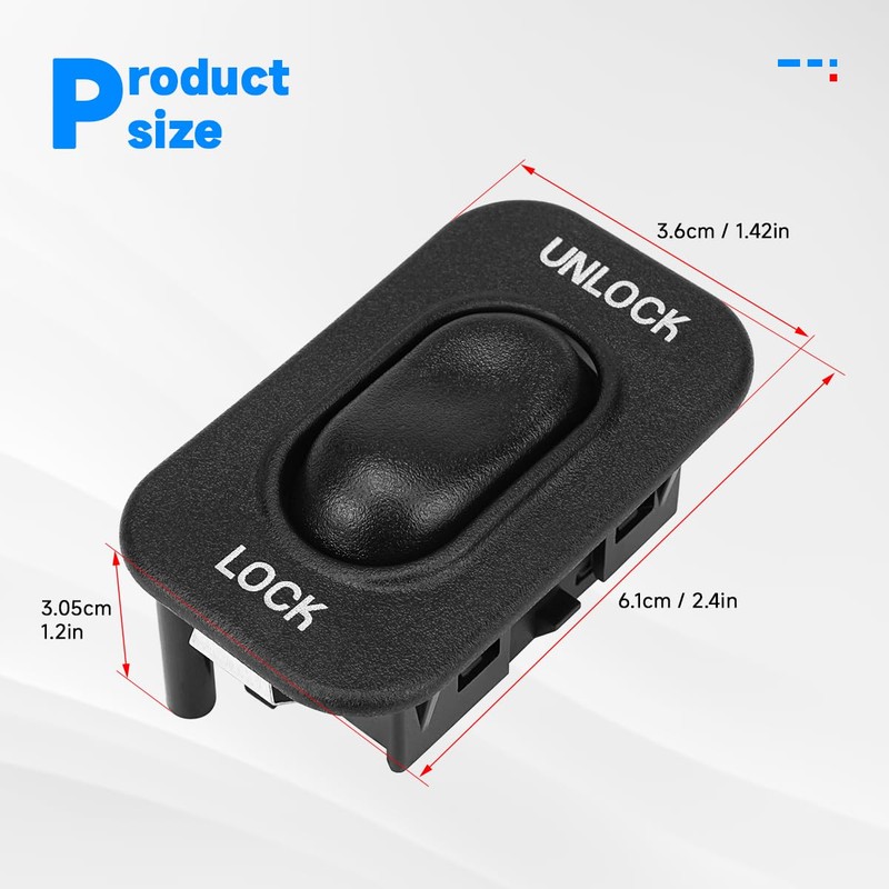 SW7080 Front Driver Side Door Lock Switch Compatible with Ford