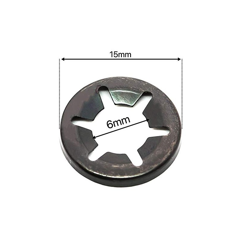 Starlock Washers For Shaft Retaining Push On Clips 2mm -