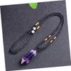 FOMIYES Natural Amethyst Pendant Necklace Crystal Stone Decor Fashion Jewelry