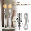 EMNOOTI Lamp Rewire Kit,Lamp Socket Replacement Kit,Antique Brass Light Socket