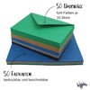 Set of 50 Folding Cards Blank with Envelope Colourful, DIN