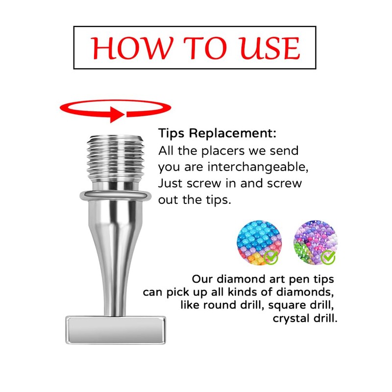 Thin Version Stainless Steel Diamond Painting Art Drilling Tips Nibs
