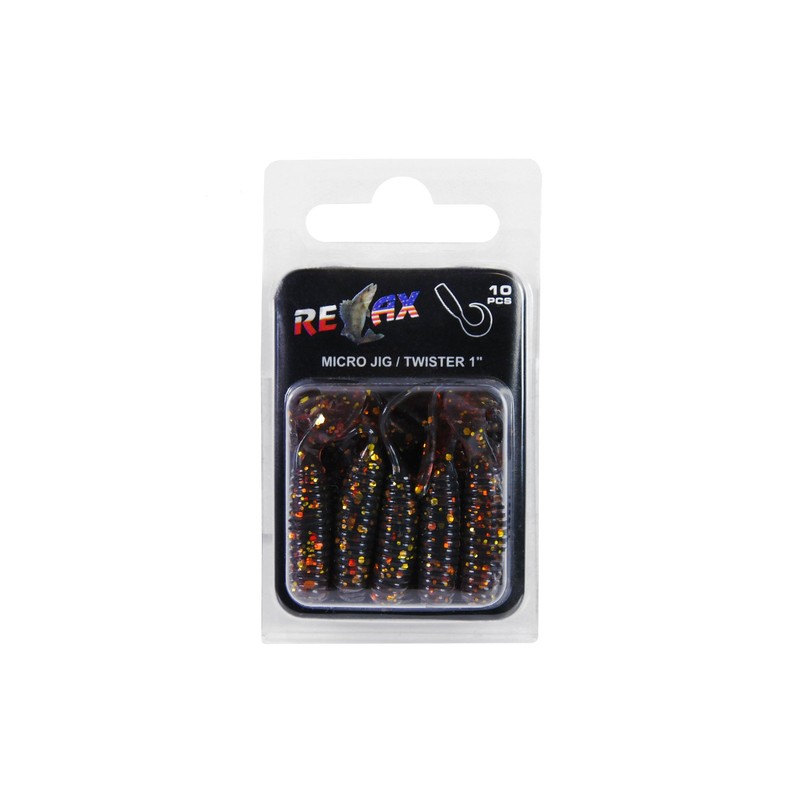 Relax Twister 1 inch 3.5 cm perch trout chub 10