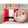SARO LIFESTYLE Kringle Collection Santa Belt Throw Pillow with Poly