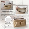Kanrichu 3pcs Middle Wall Hanging Organizer Bag, Linen Fabric Door