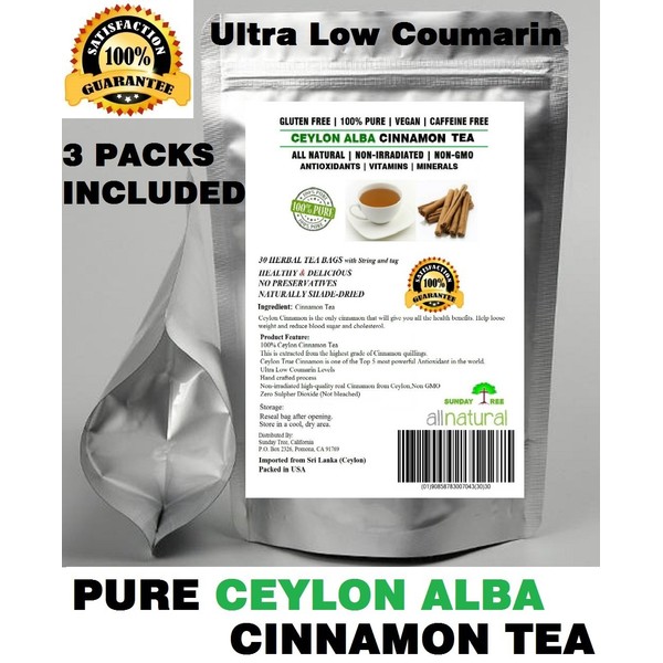 90 Tea Bags PURE Premium CEYLON Cinnamon TEA,Cinnamon Powder TEA, From SRI LANKA