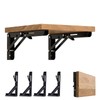 Folding Shelf Brackets 12 Inch - 4PCS Heavy Duty Metal