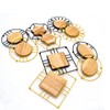 Hosoncovy Round Hot Pot Holder Pad Set of 2,Heat Resistant